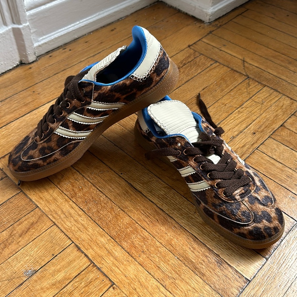Size 9.5 adidas Wales Bonner leopard